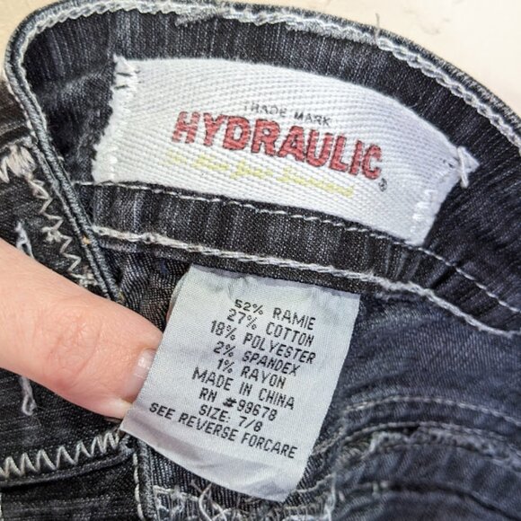 Hydraulic Jeans Womens 7 Low Rise Embellished Pocket y2k Skinny Jeans - Picture 8 of 9